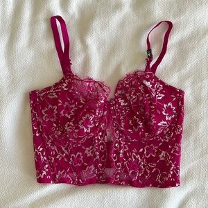 Victorias Secret Corset M-DD Bustier Lingerie Pink Dream Angels bra